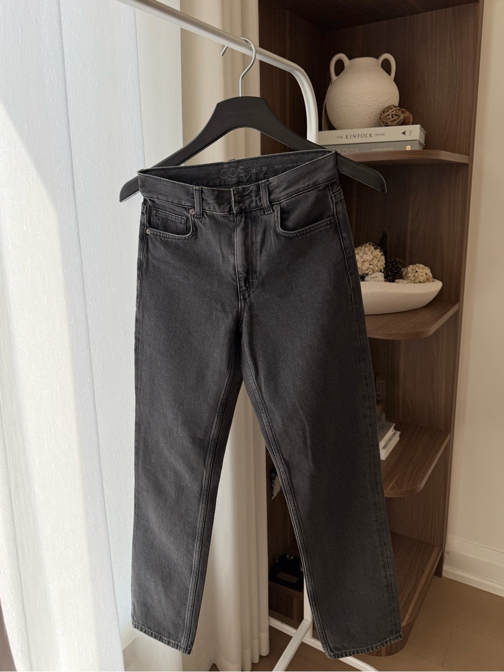 COS Women's Straight-Leg Black Jeans
